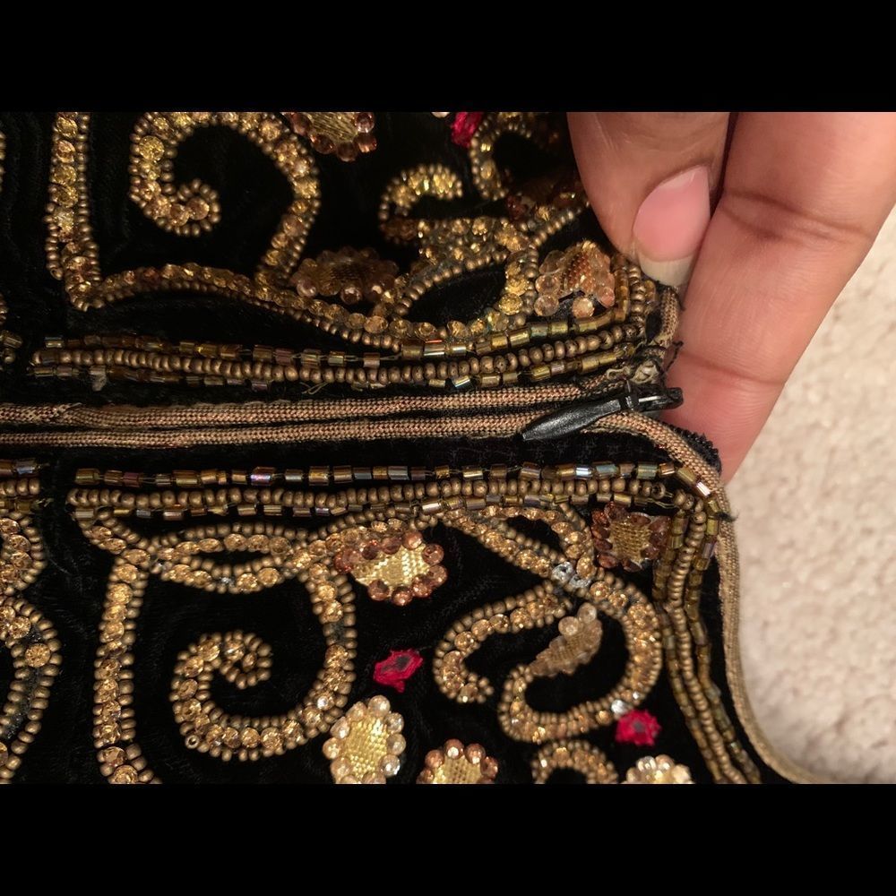 Black Velvet Heavy Work Blouse - Picture 4 of 5